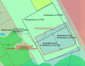 План в заключении о несоответствии границ земельных участков образец №2